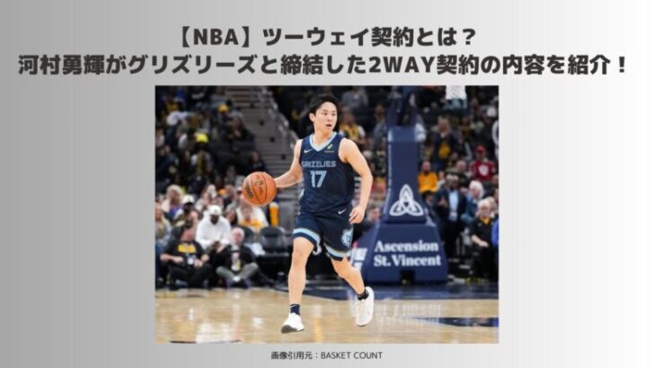 NBA　ツーウェイ契約とは　河村勇輝